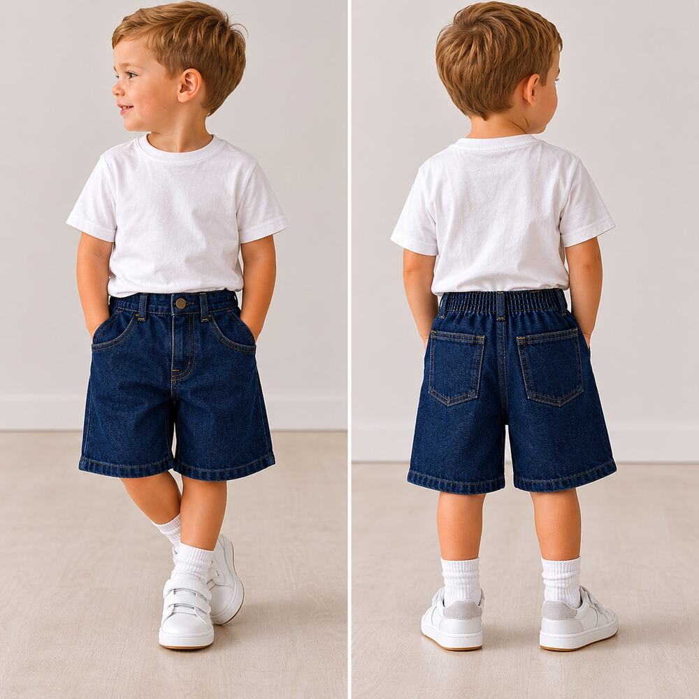 Rustler Boys Denim Shorts Size 4 NWT Relaxed Fit Blue Jean Summer Classic Play